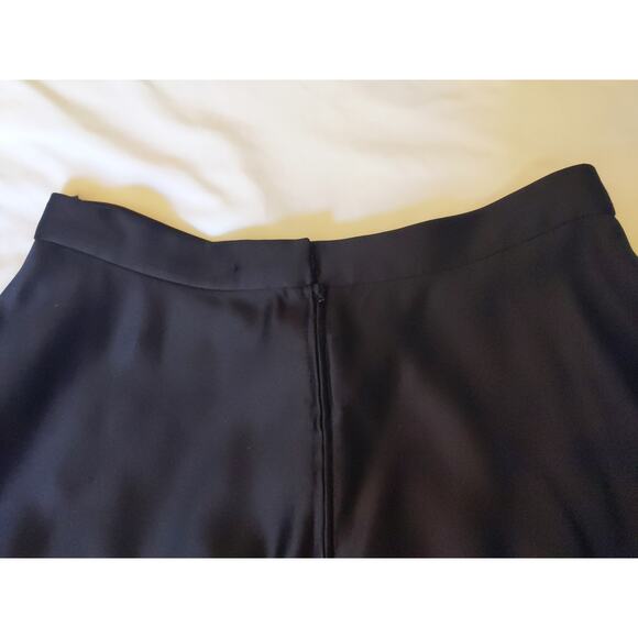 Tadashi Black Maxi Skirt Size 14 USA Made Vintage Polyester Long Formal Evening - Picture 6 of 8